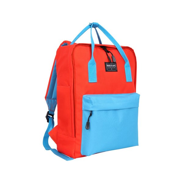 Oxford Style Orange Blue Backpack for active ones - Picture 1 of 4